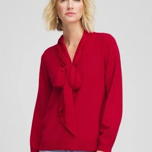 Chico's Vibrant Red Cowl Neck Sweater